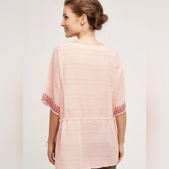 Anthropologie Euphemia Peasant Pullover Top Pink small NWT - Picture 3 of 9